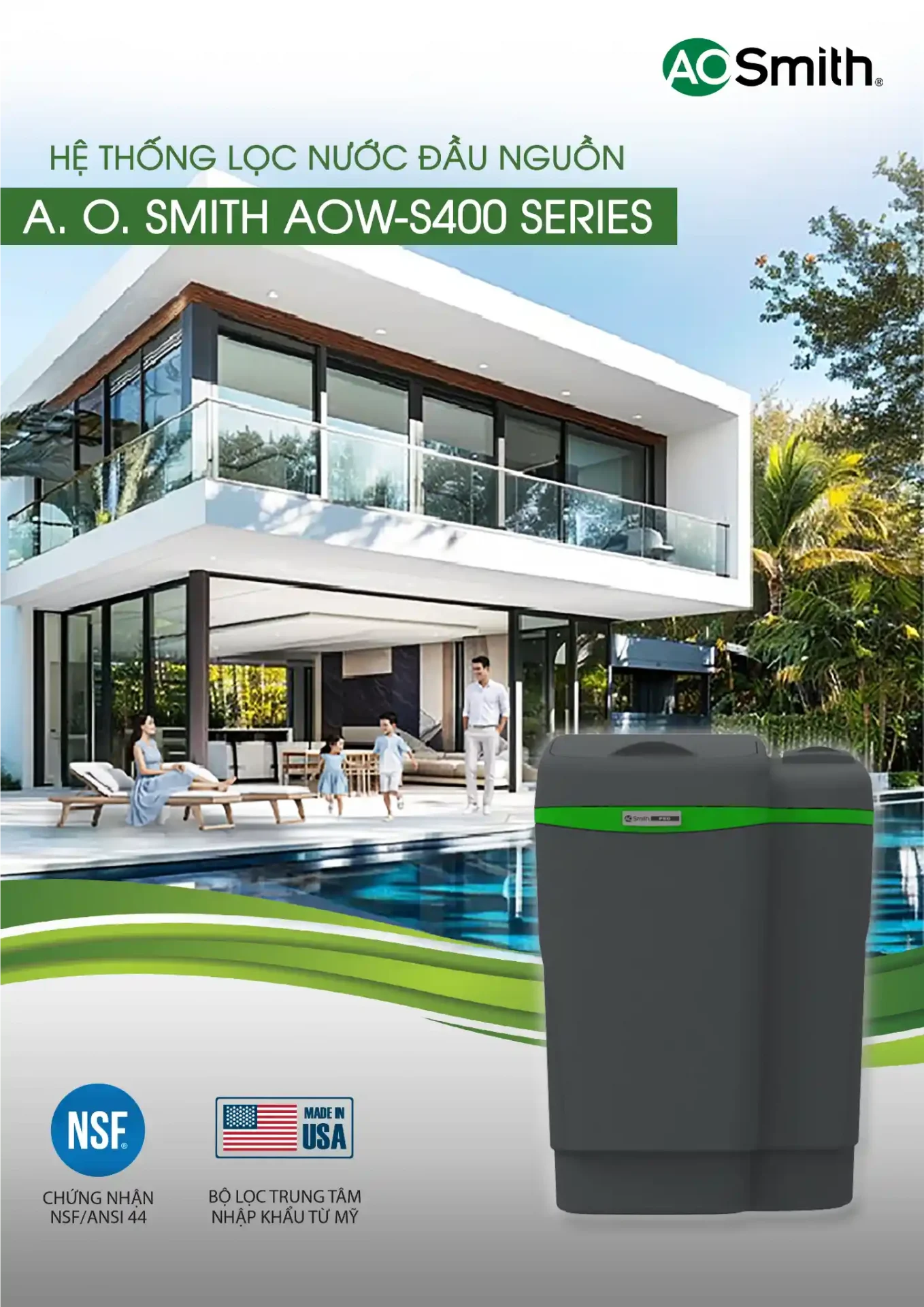 Hệ thống lọc nước đầu nguồn AOW-S400 SERIES